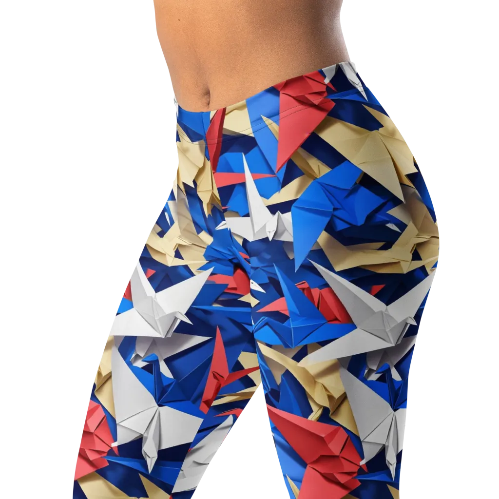 Crane Carnival on Leggings — Left Front
