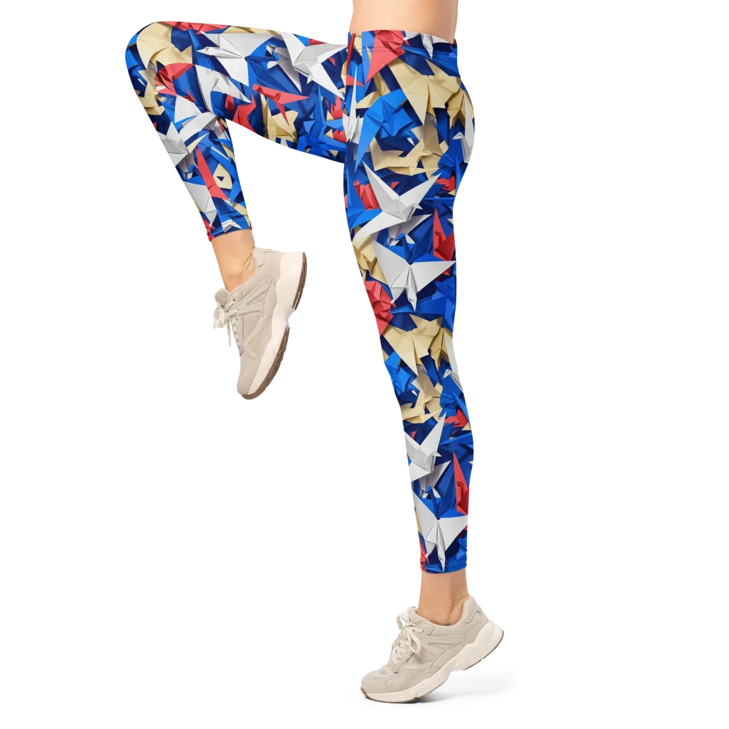 Crane Carnival on Leggings — Left