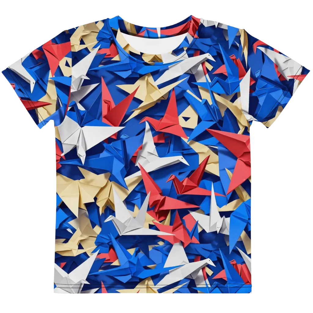 Crane Carnival on Kids Crew Neck T-Shirt — Front