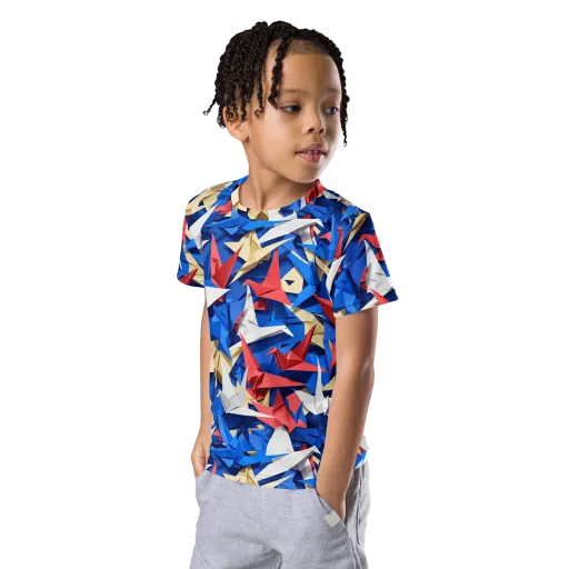 Crane Carnival on a Kids Crew Neck T-Shirt