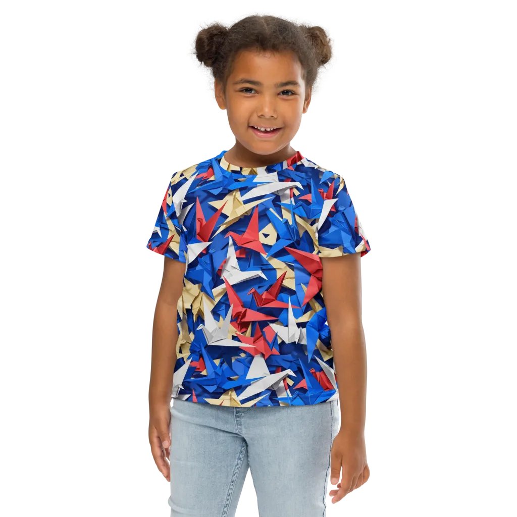 Crane Carnival on Kids Crew Neck T-Shirt — Front
