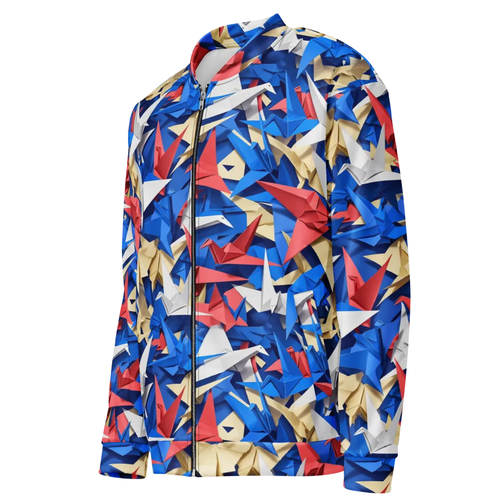 Crane Carnival on Bomber Jacket — Left Front