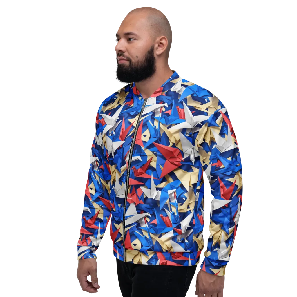 Crane Carnival on Bomber Jacket — Left