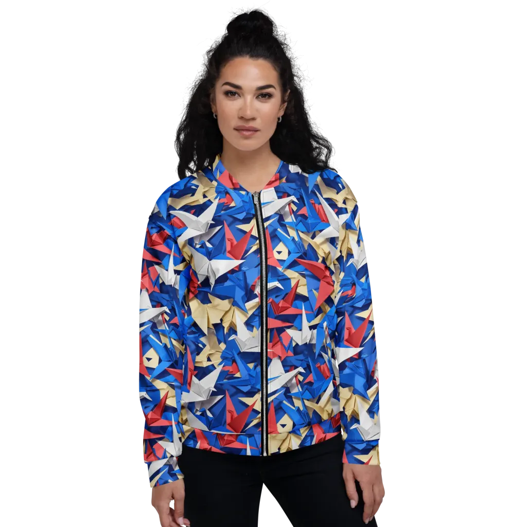 Crane Carnival on Bomber Jacket — Front