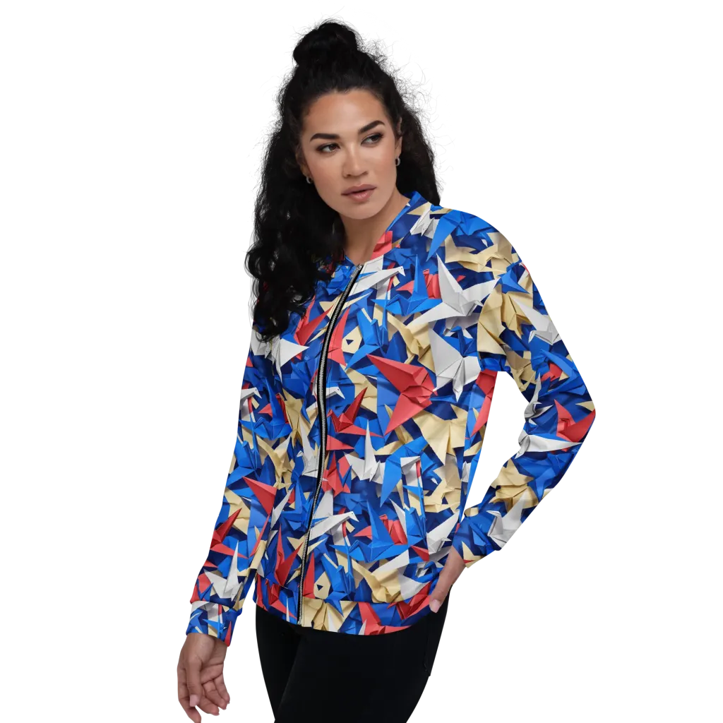 Crane Carnival on Bomber Jacket — Left