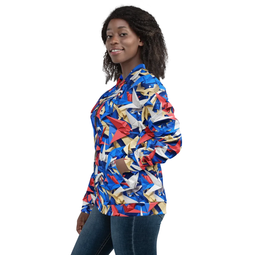 Crane Carnival on Bomber Jacket — Left