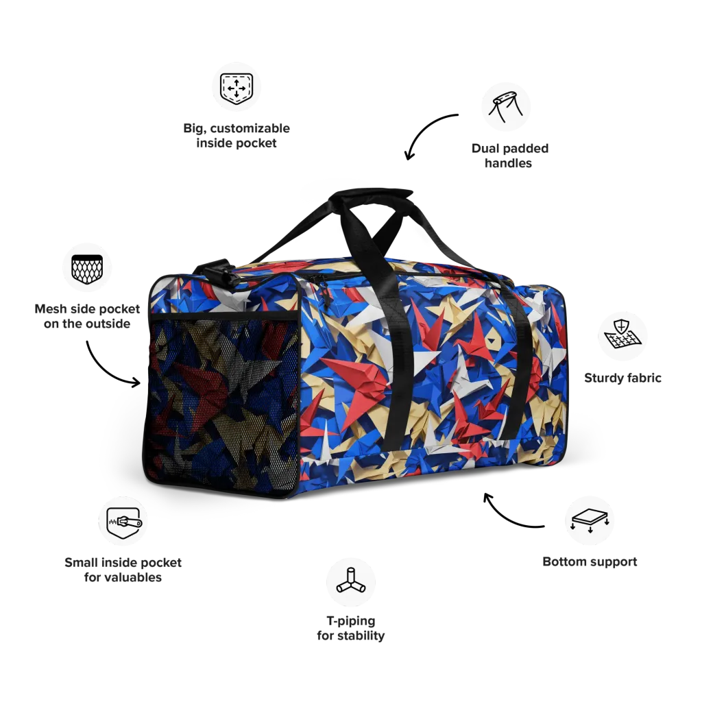 Crane Carnival on Duffle Bag — Right Front