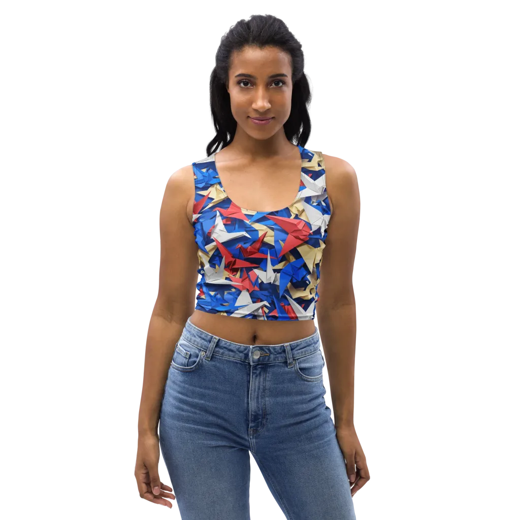 Crane Carnival on Crop Top — Front