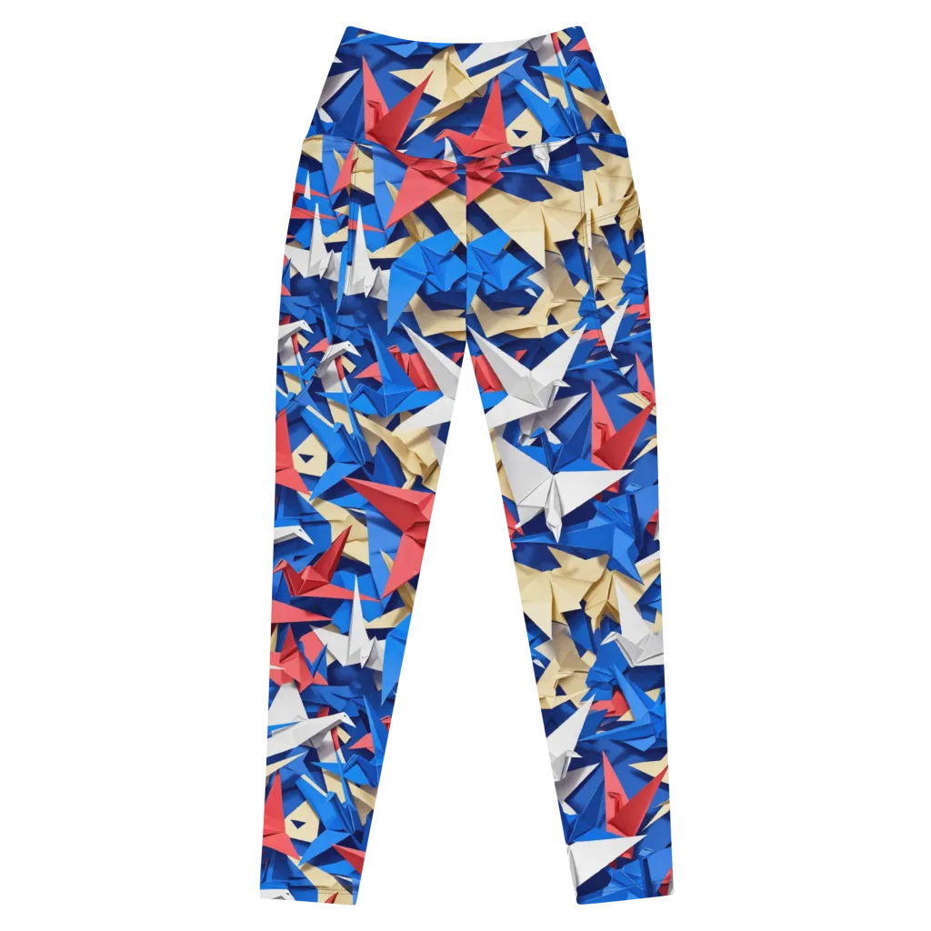 Crane Carnival on Leggings with Pockets — Front