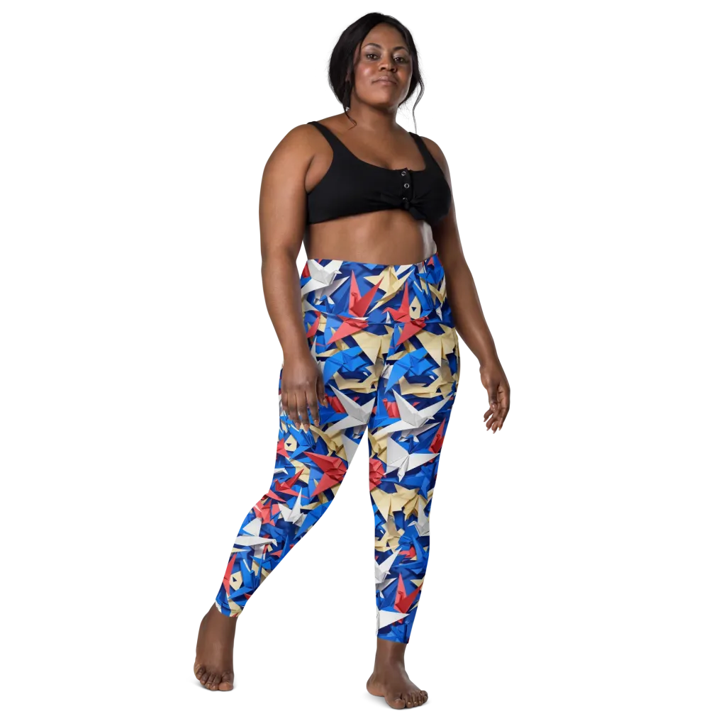 Crane Carnival on Leggings with Pockets — Front