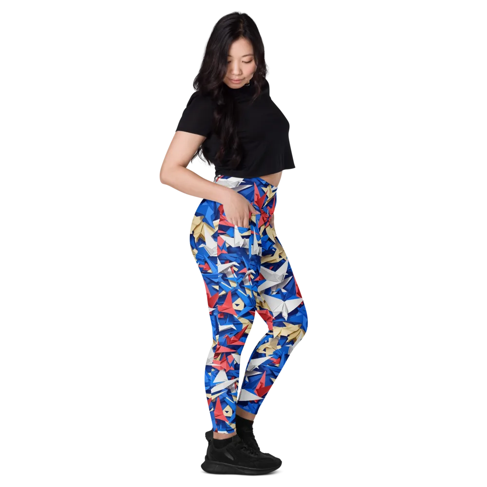 Crane Carnival on Leggings with Pockets — Right