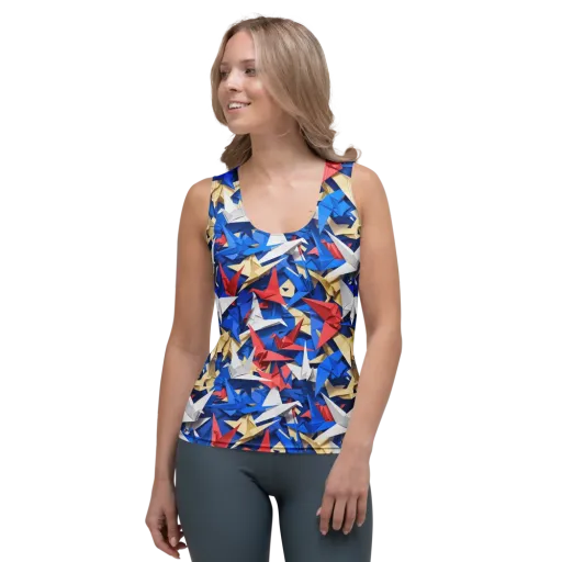 Crane Carnival on a Women's Tank Top