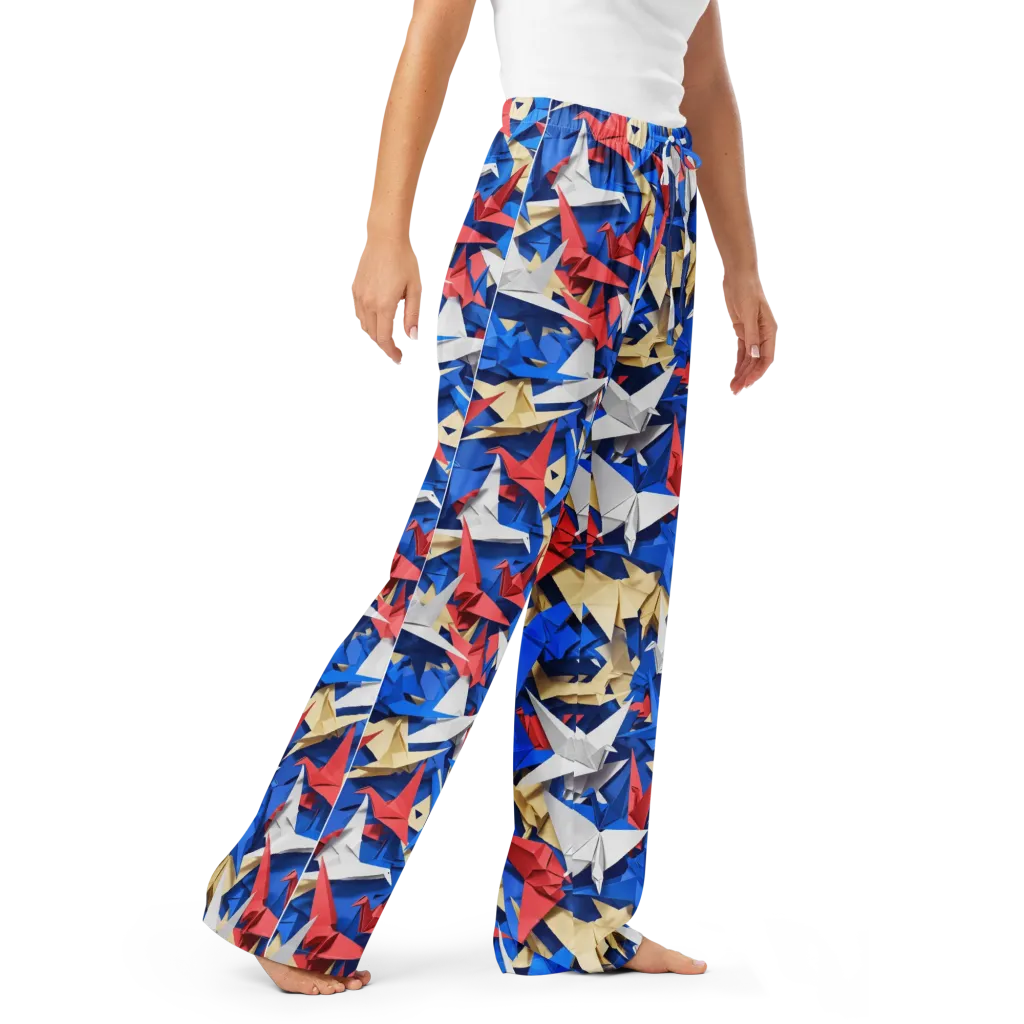 Crane Carnival on Women's Pajama Pants — Right Front