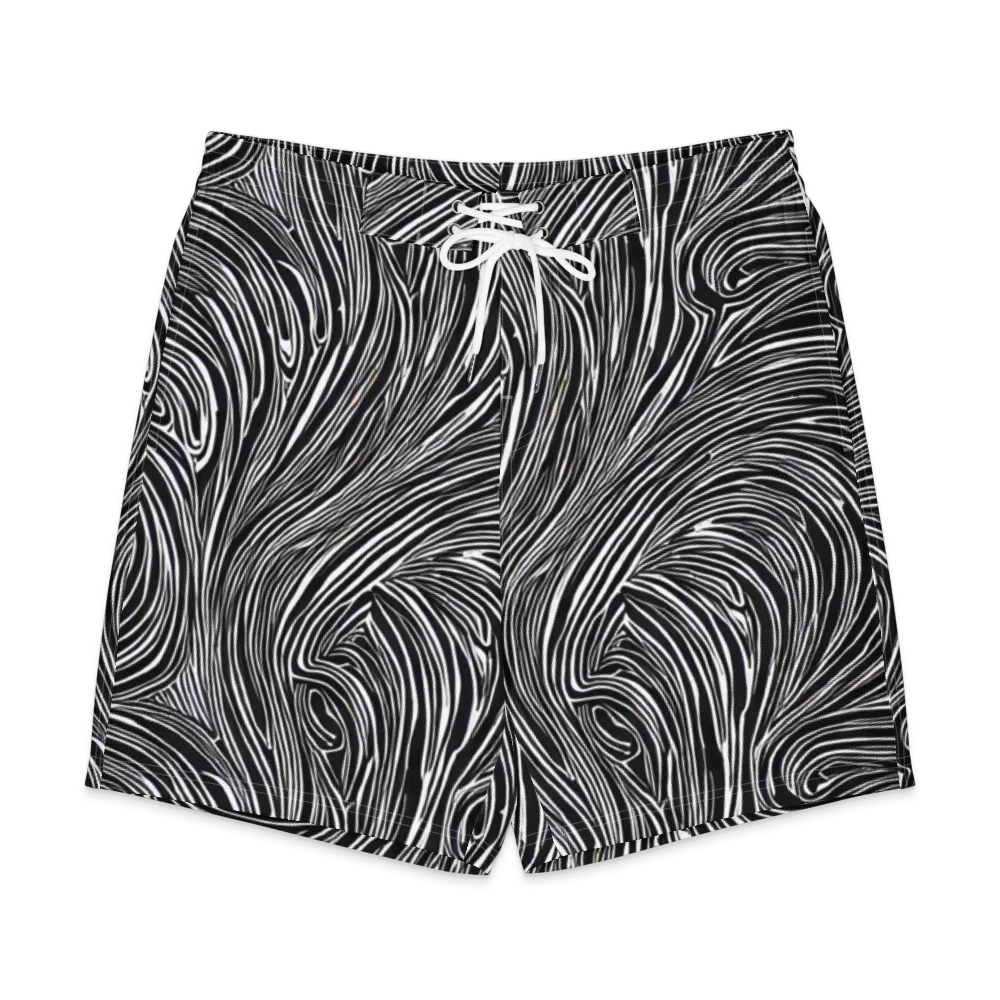 Zebra Vortex on Men's Board Shorts — Front