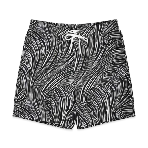 Zebra Vortex on a Men's Board Shorts