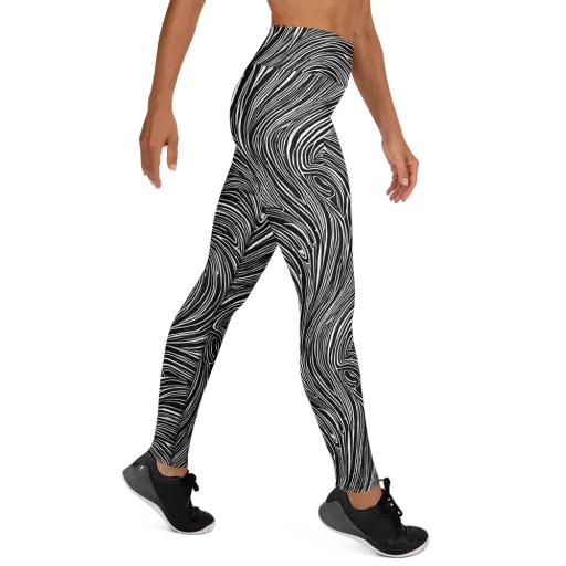 Zebra Vortex on a Yoga Leggings