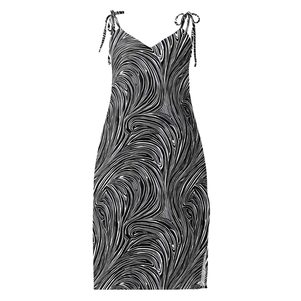 Zebra Vortex on Slip Dress — Front