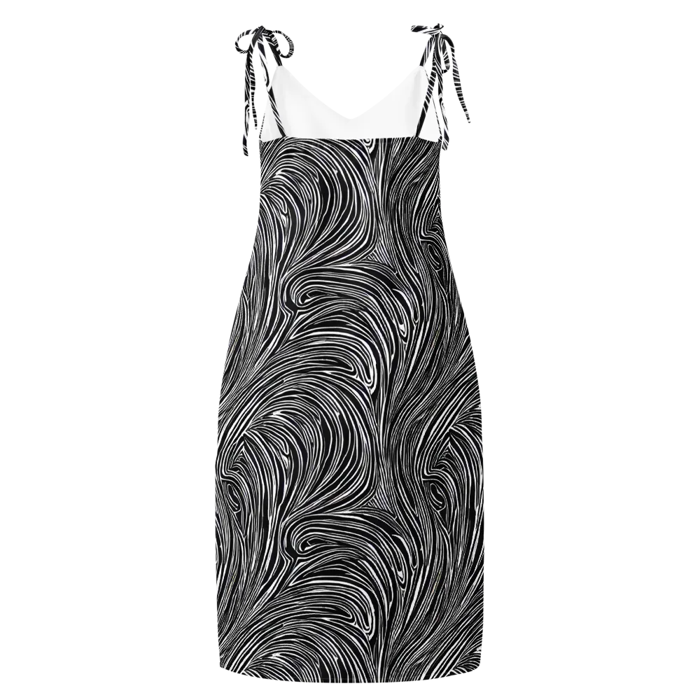 Zebra Vortex on Slip Dress — Back