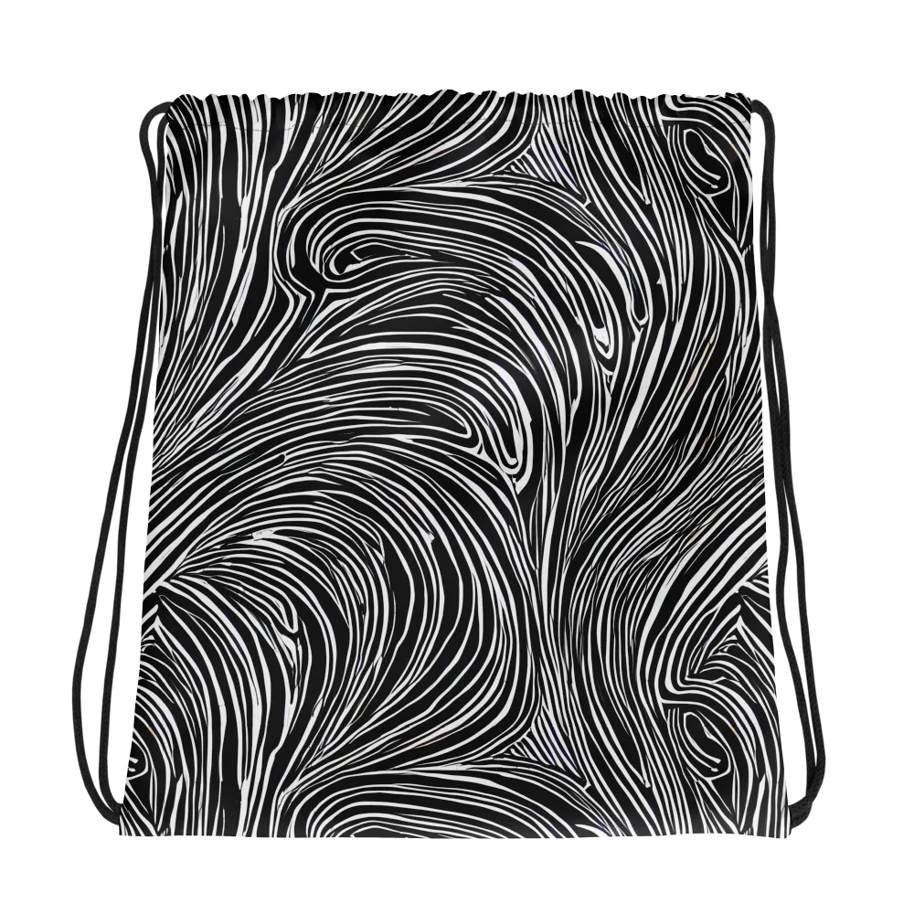 Zebra Vortex on Drawstring Bag — Photo