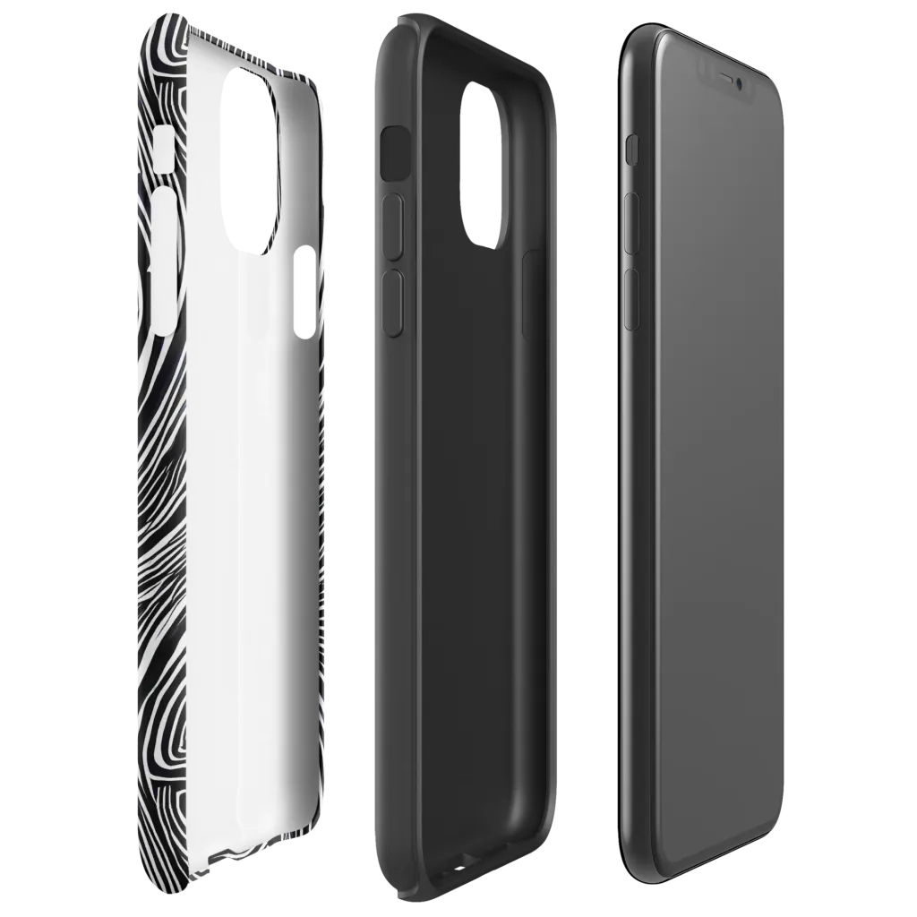 Zebra Vortex on Tough Case for iPhone® — Right