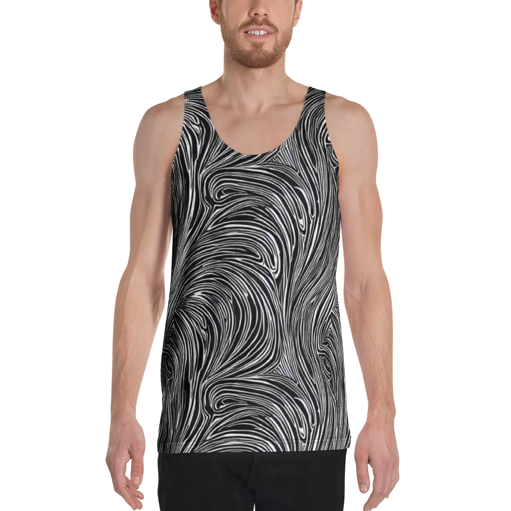 Zebra Vortex on Men's Tank Top — Front