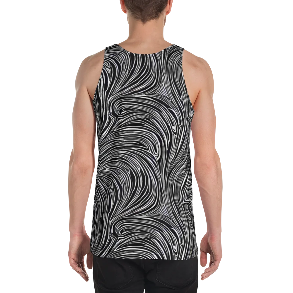 Zebra Vortex on Men's Tank Top — Back