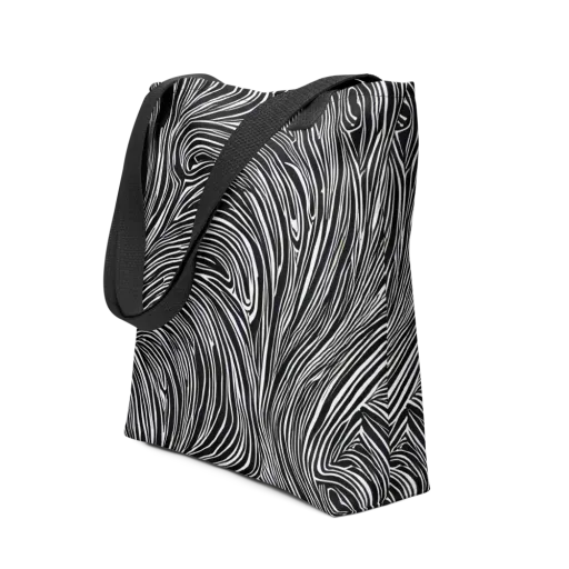 Zebra Vortex on a Tote Bag