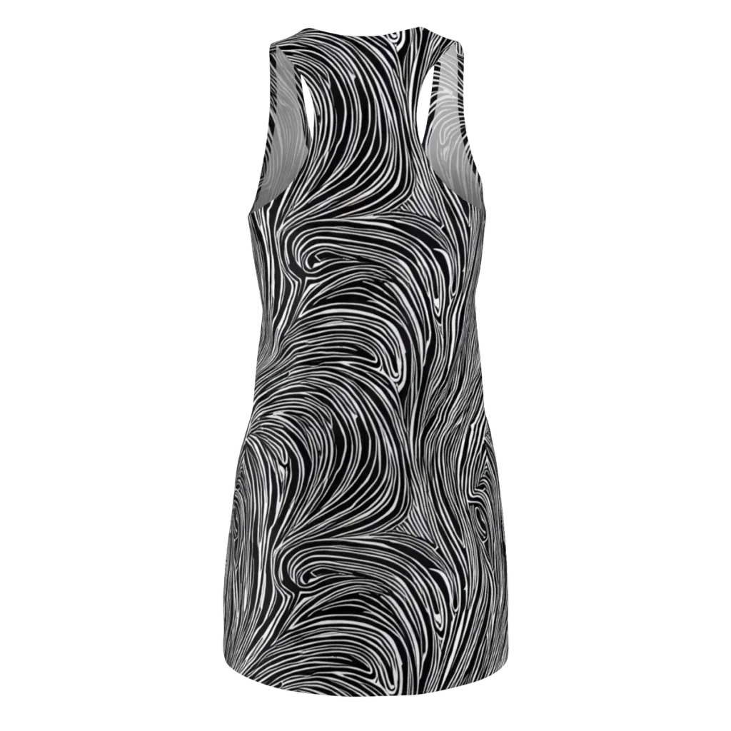 Zebra Vortex on Racerback Dress — Back
