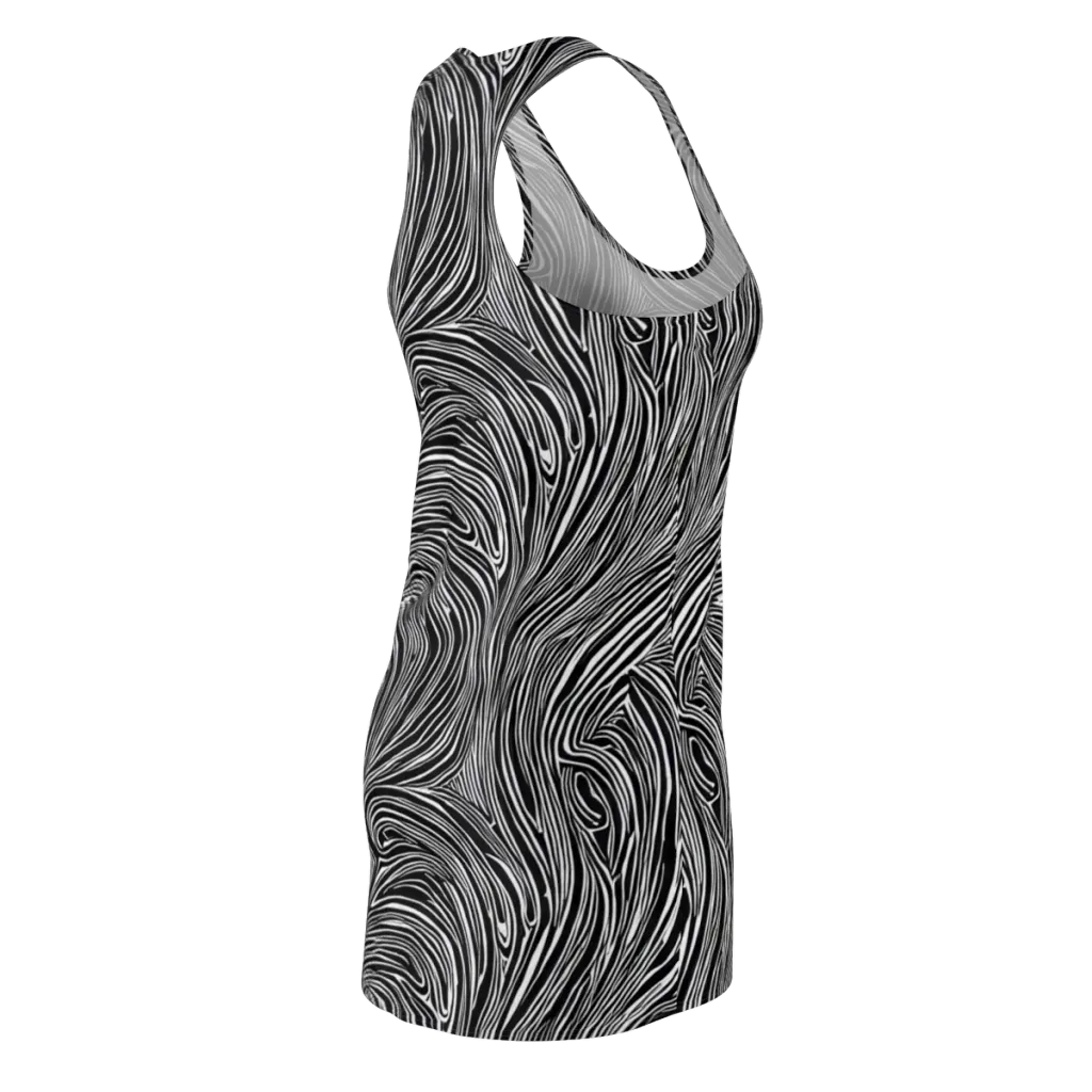 Zebra Vortex on Racerback Dress — Back Side