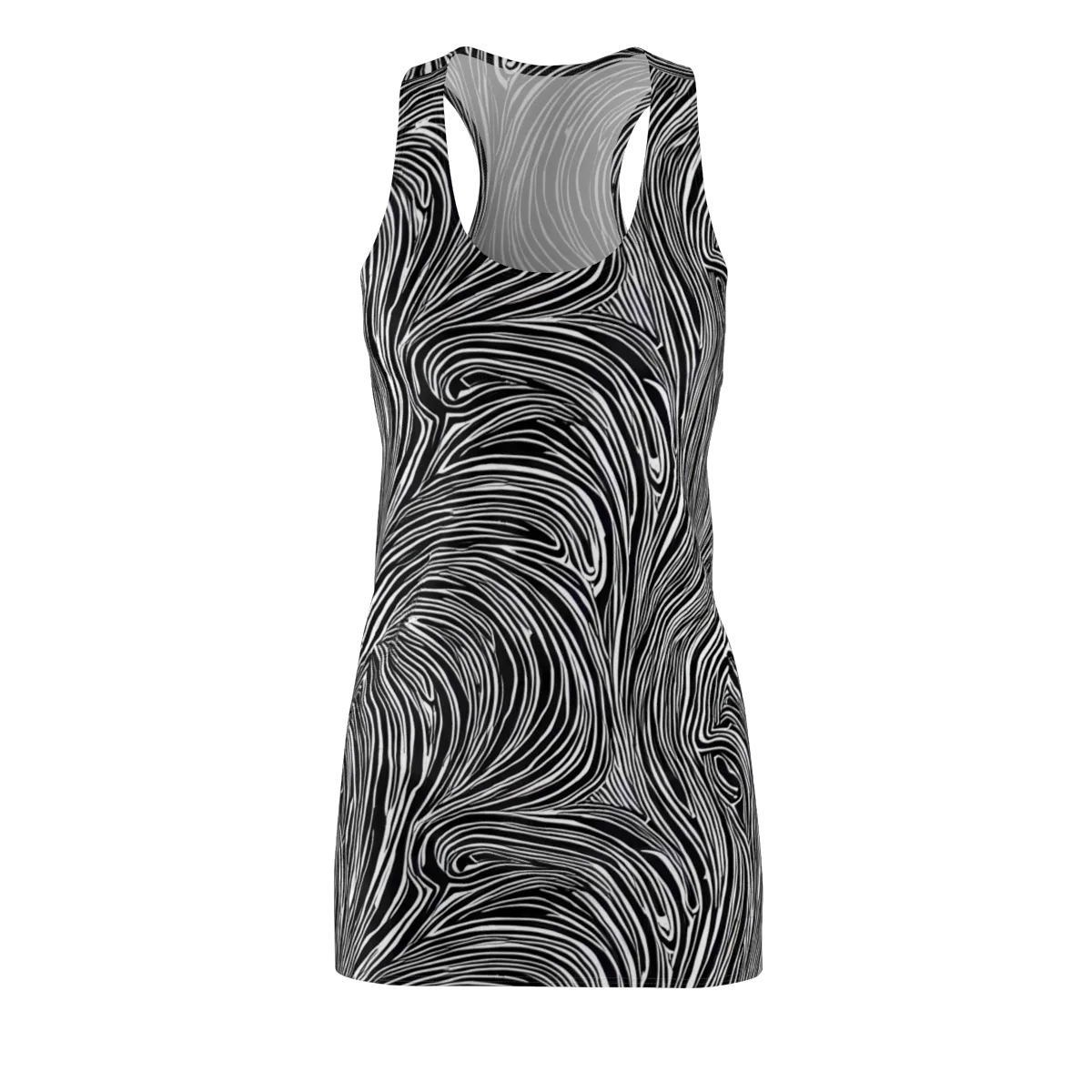Zebra Vortex on Racerback Dress — Front