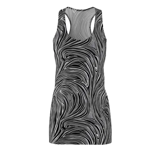 Zebra Vortex on a Racerback Dress
