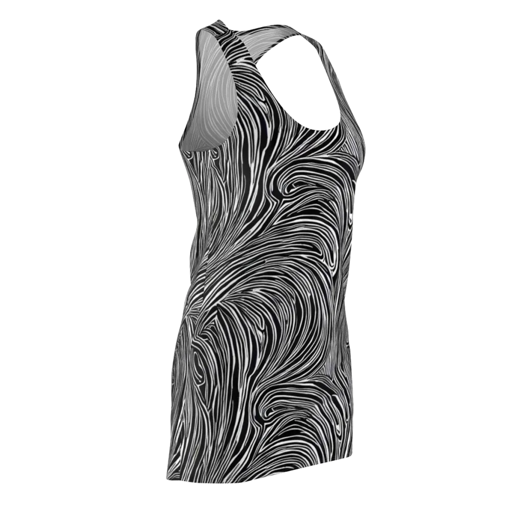 Zebra Vortex on Racerback Dress — Front Side