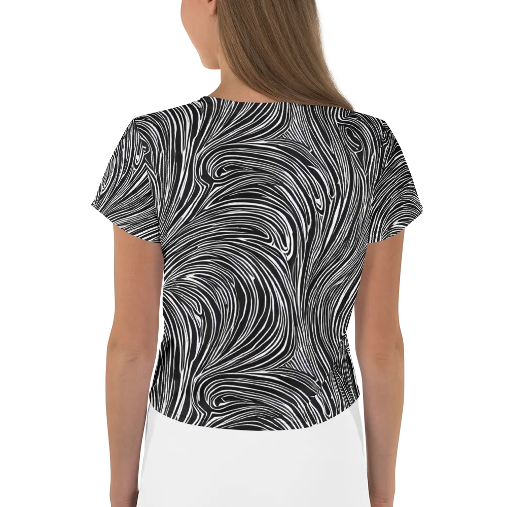 Zebra Vortex on Crop Tee — Back