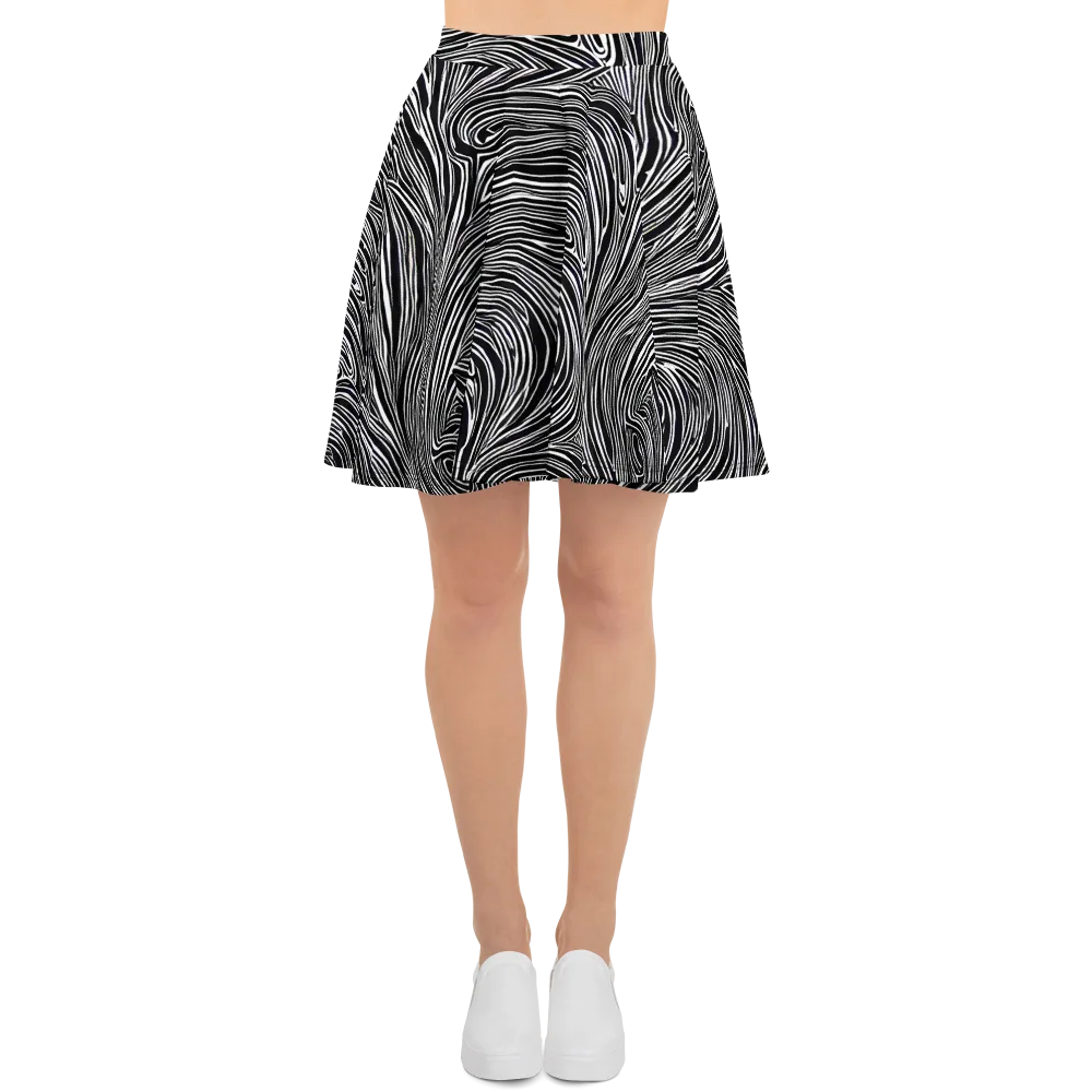 Zebra Vortex on Skater Skirt — Front