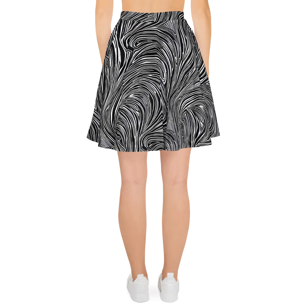 Zebra Vortex on Skater Skirt — Back