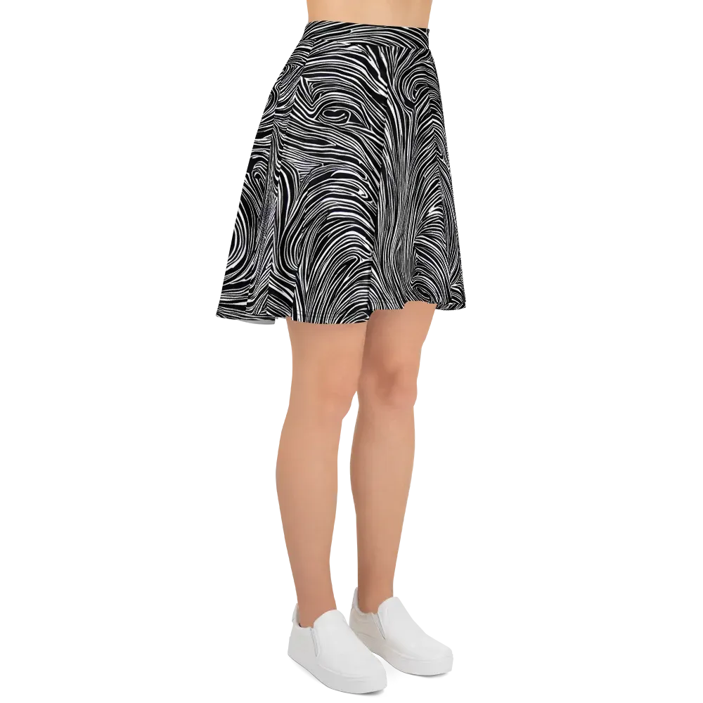 Zebra Vortex on Skater Skirt — Right