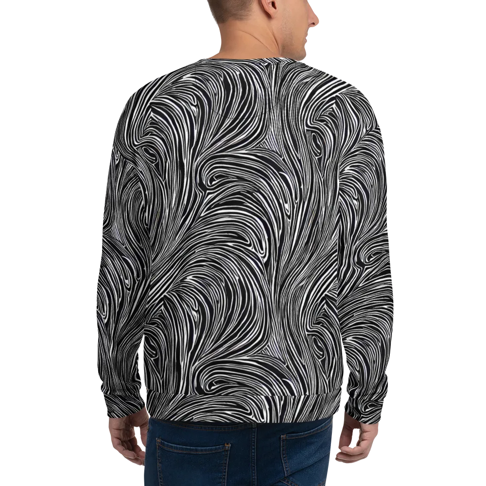 Zebra Vortex on Sweatshirt — Back