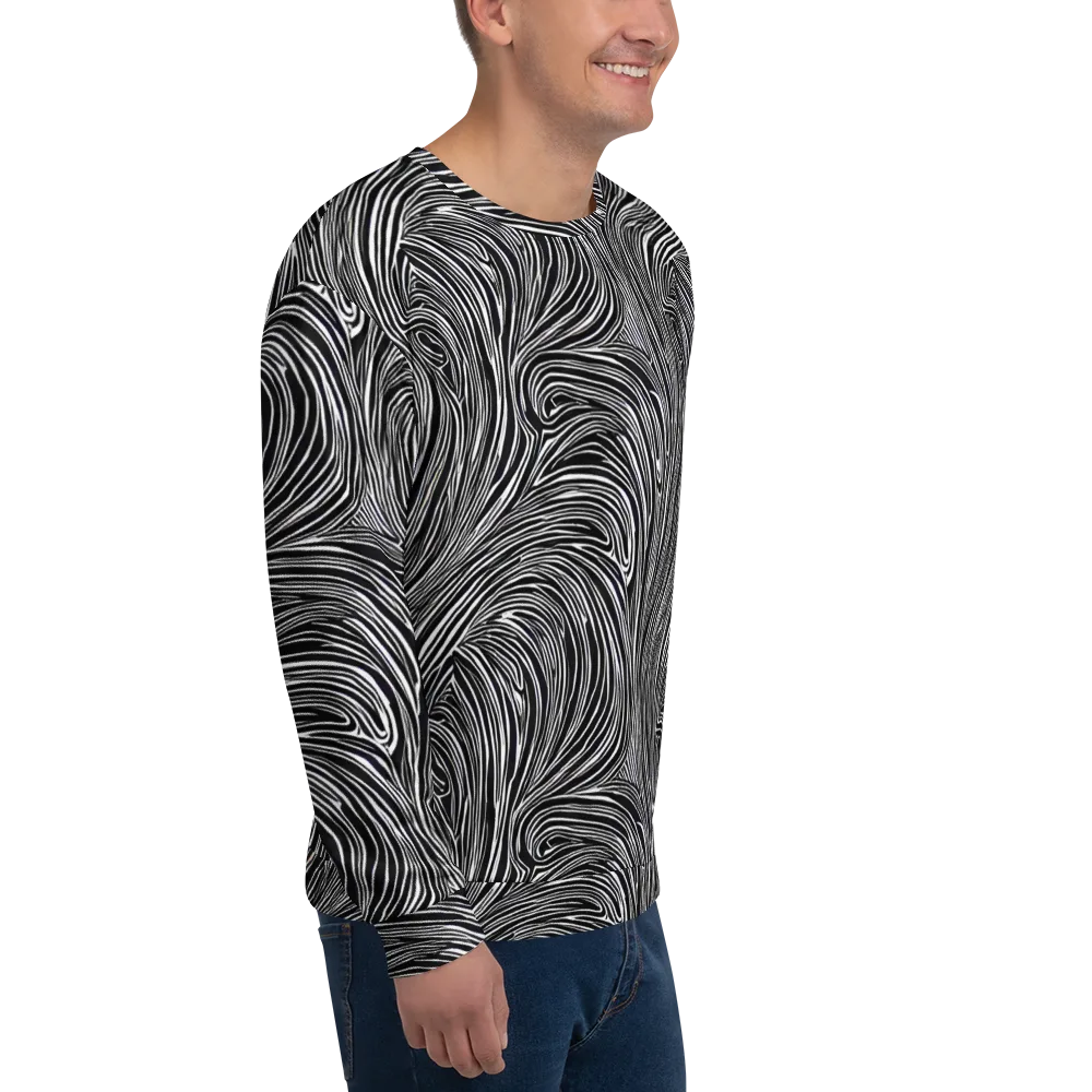 Zebra Vortex on Sweatshirt — Right Front