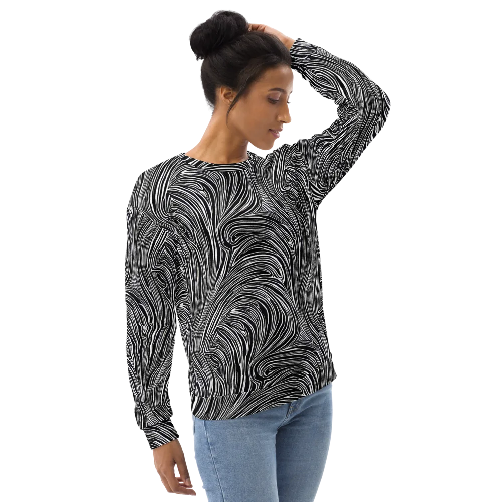 Zebra Vortex on Sweatshirt — Right Front
