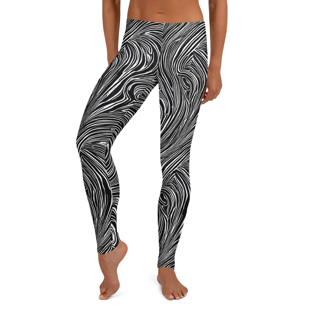 Zebra Vortex on Leggings — Front