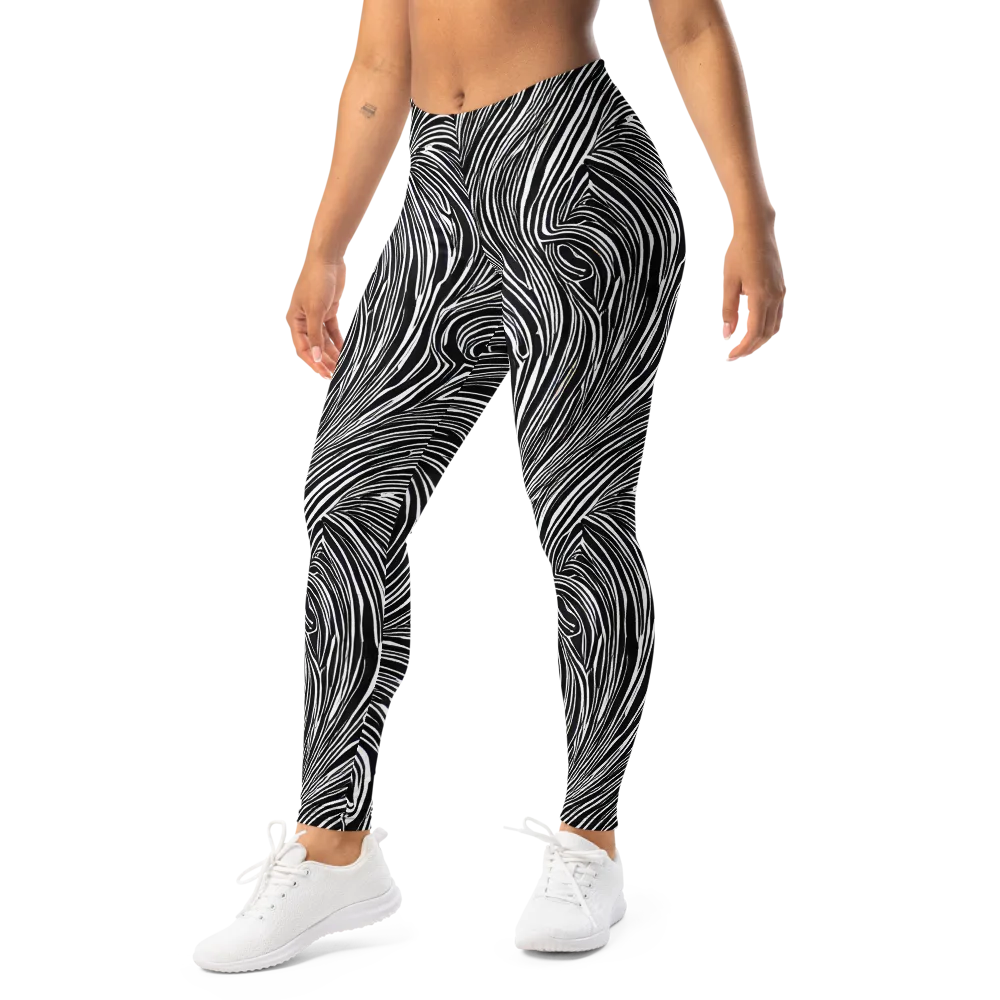 Zebra Vortex on Leggings — Left Front