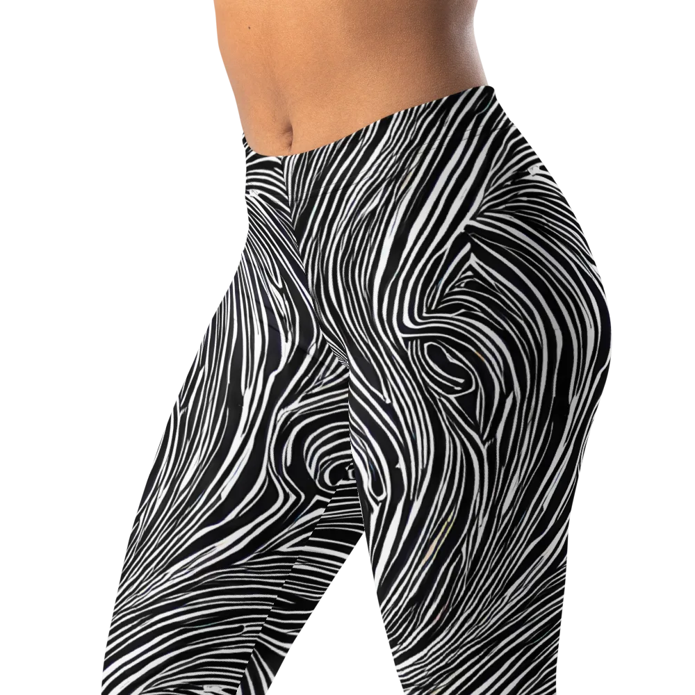 Zebra Vortex on Leggings — Left Front