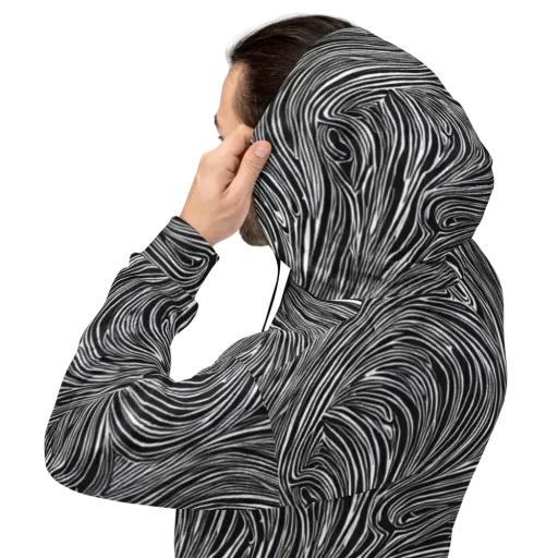 Zebra Vortex on a Hoodie