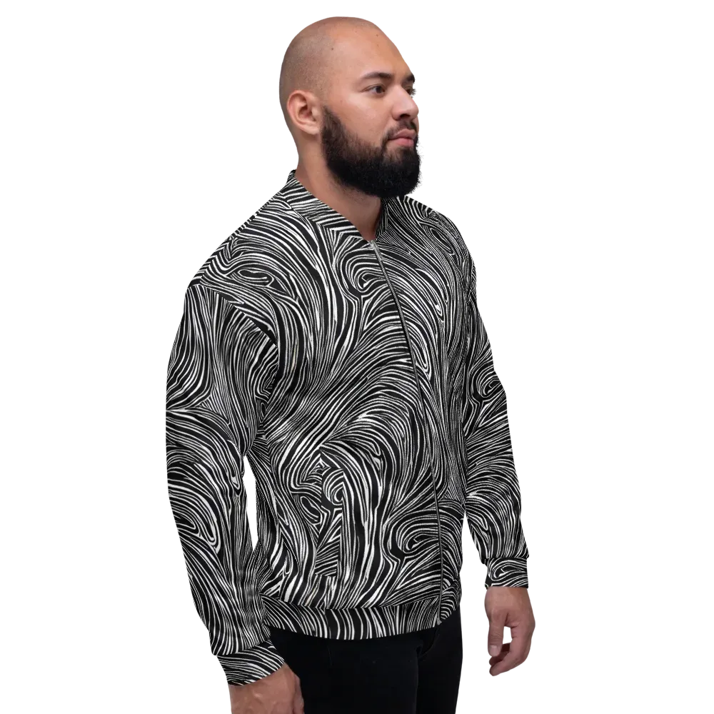 Zebra Vortex on Bomber Jacket — Right