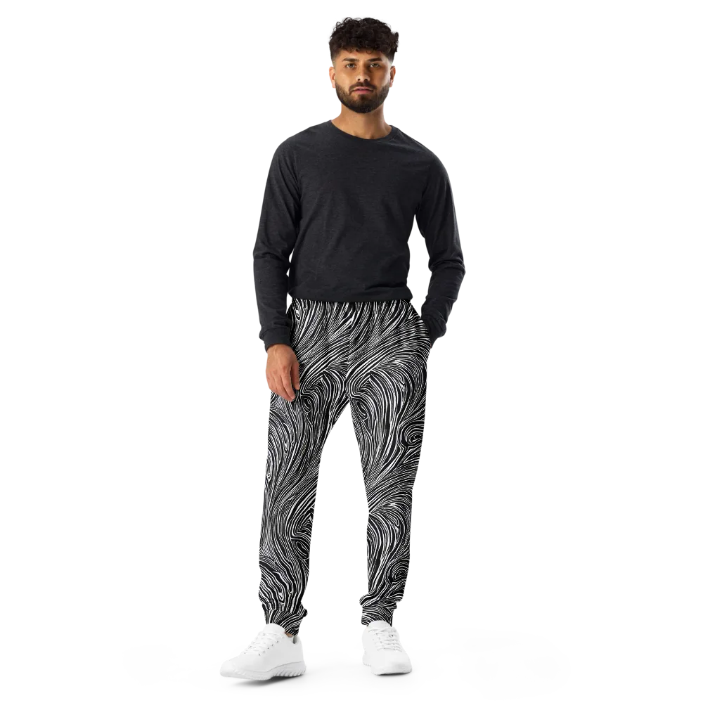 Zebra Vortex on Men's Joggers — Front