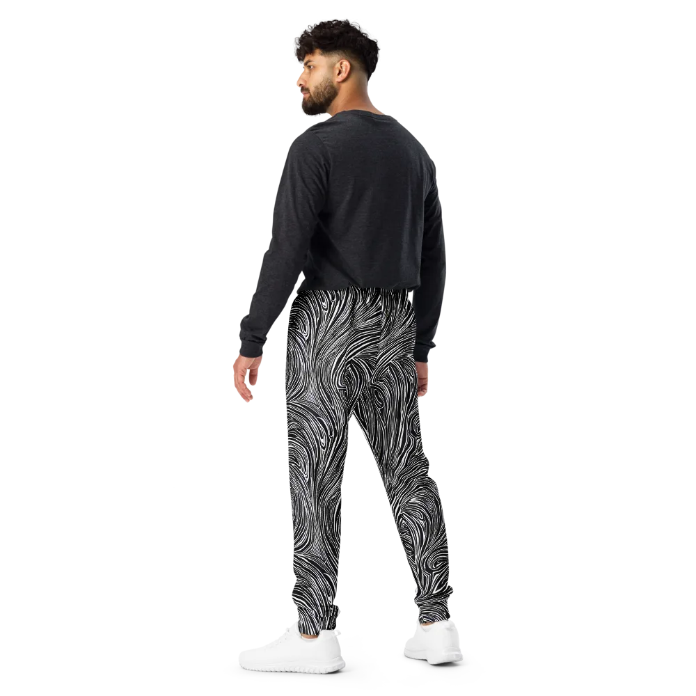 Zebra Vortex on Men's Joggers — Back