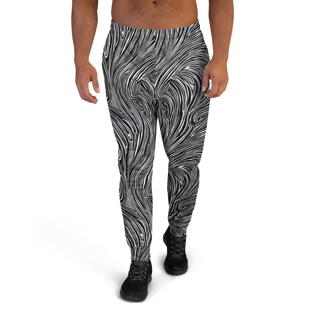 Zebra Vortex on Men's Joggers — Front