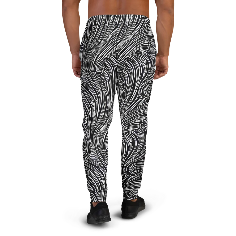Zebra Vortex on Men's Joggers — Back
