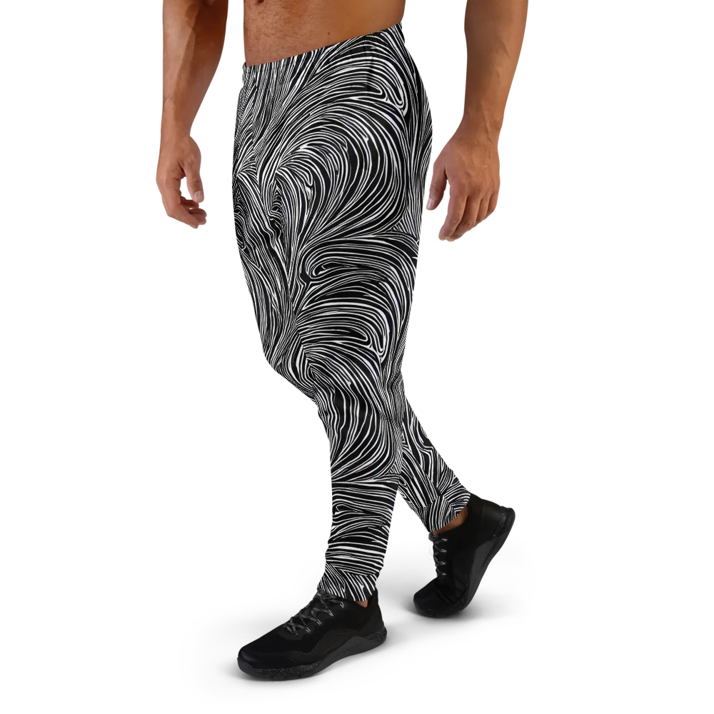 Zebra Vortex on Men's Joggers — Left
