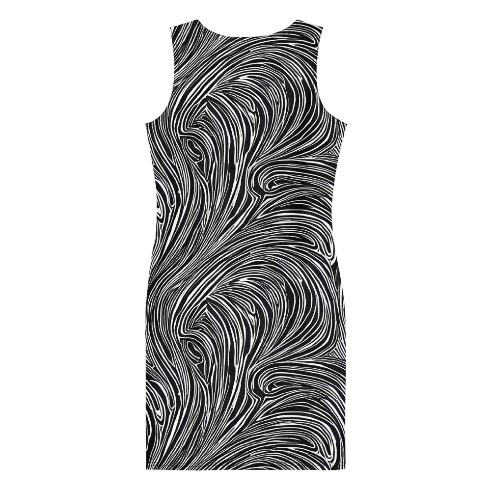 Zebra Vortex on Bodycon Dress — Back